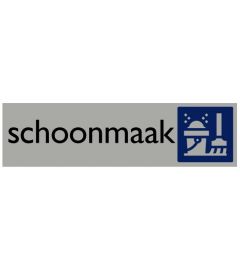 Informatiebord | Schoonmaak | 165 x 44 mm