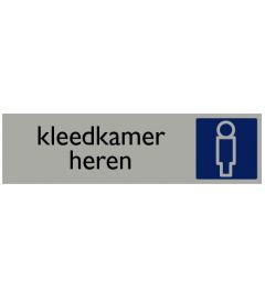 Pictogrambord | Kleedkamer heren | 165 x 44 mm