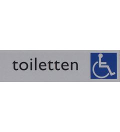 Pictogrambord Toiletten rolstoel 165 x 44 mm - Infobord