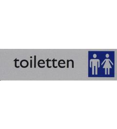 Pictogrambord Toiletten dames/ heren 165 x 44 mm - Infobord