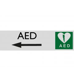 Pictogrambord AED links 165 x 44 mm