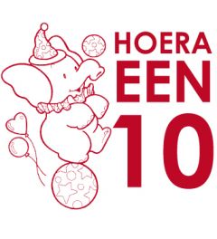 Schoolstempel - Hoera een 10 olifant