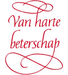 Schoolstempel - Van harte beterschap