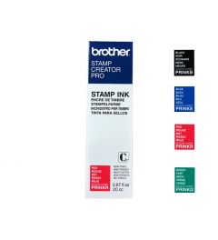 Brother stempelinkt | 20ml | Zwart, Blauw, Rood, Groen